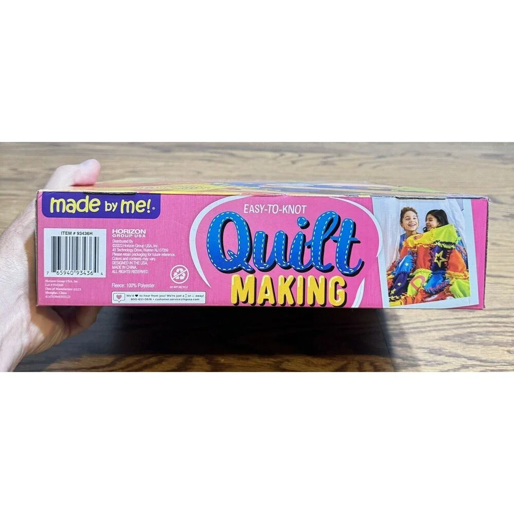 Made by Me!‎ Easy to Knot Quilt Making Kit Multicolor 59in x 39in No Cut No Sew